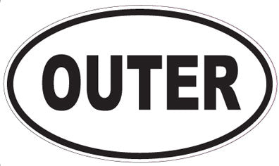 OUTER - Oval Sticker