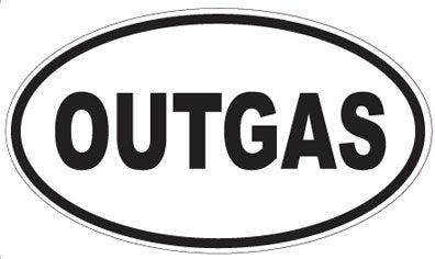 OUTGAS - Oval Sticker