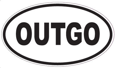 OUTGO - Oval Magnet