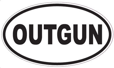 OUTGUN - Oval Sticker