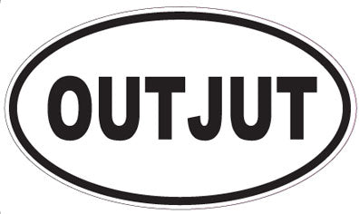 OUTJUT - Oval Sticker