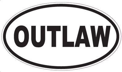 OUTLAW - Oval Sticker