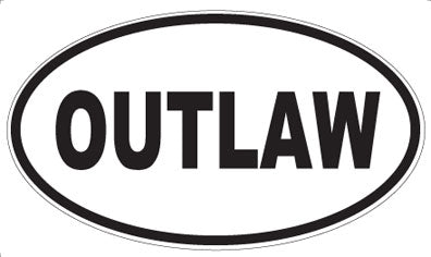 OUTLAW - Oval Magnet