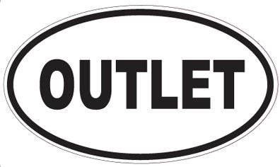 OUTLET - Oval Sticker