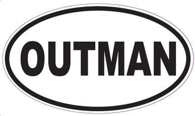 OUTMAN - Oval Sticker