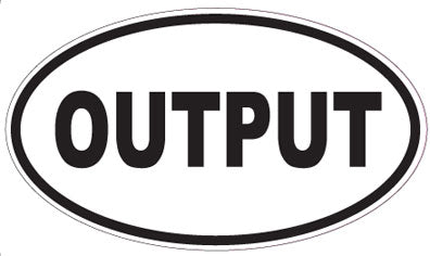 OUTPUT - Oval Sticker