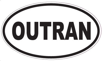 OUTRAN - Oval Sticker