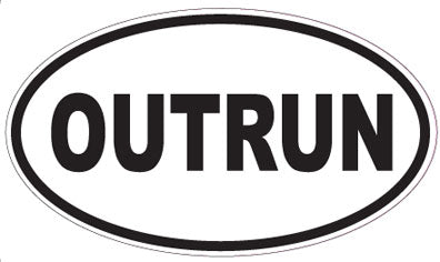 OUTRUN - Oval Sticker