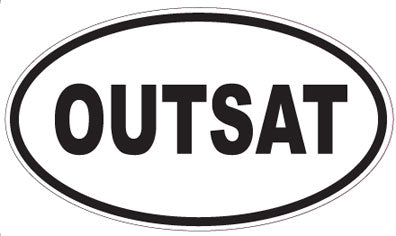 OUTSAT - Oval Sticker