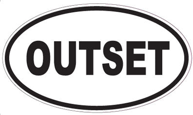 OUTSET - Oval Sticker