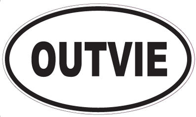 OUTVIE - Oval Sticker