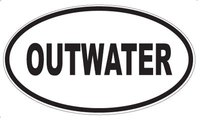 OUTWATER - Oval Sticker