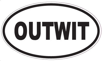 OUTWIT - Oval Sticker