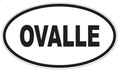 OVALLE - Oval Sticker