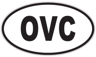 OVC - 3 Letter Initials Oval Sticker