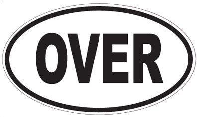 OVER - Oval Sticker
