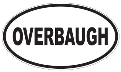 OVERBAUGH - Oval Sticker
