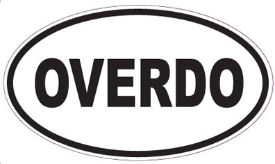 OVERDO - Oval Sticker