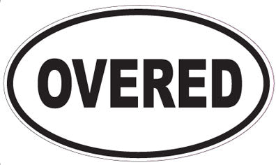OVERED - Oval Sticker