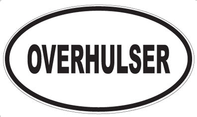 OVERHULSER - Oval Sticker