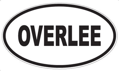 OVERLEE - Oval Sticker