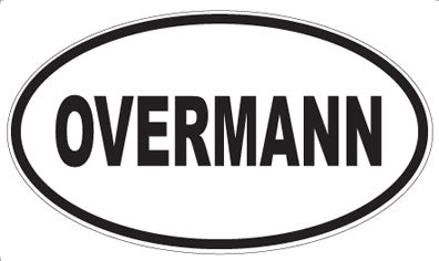 OVERMANN - Oval Sticker
