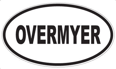 OVERMYER - Oval Sticker