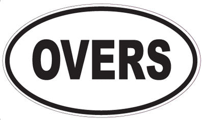 OVERS - Oval Sticker