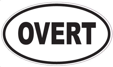 OVERT - Oval Sticker