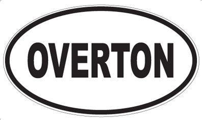 OVERTON - Oval Sticker