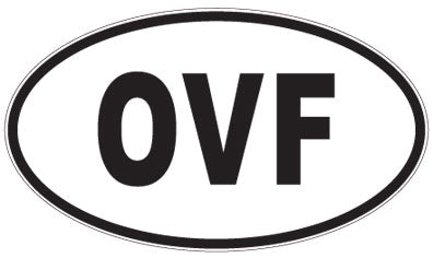 OVF - 3 Letter Initials Oval Sticker