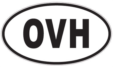 OVH - 3 Letter Initials Oval Sticker