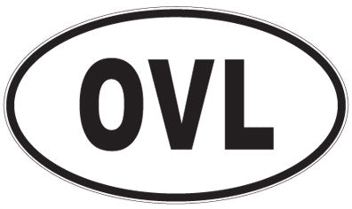 OVL - 3 Letter Initials Oval Sticker