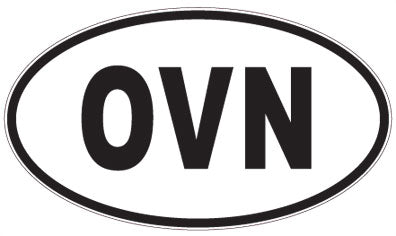 OVN - 3 Letter Initials Oval Sticker