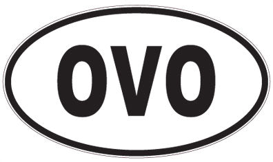 OVO - 3 Letter Initials Oval Sticker