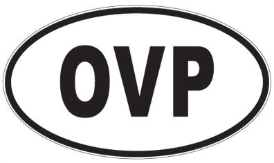 OVP - 3 Letter Initials Oval Sticker