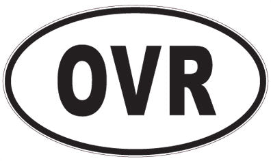 OVR - 3 Letter Initials Oval Sticker