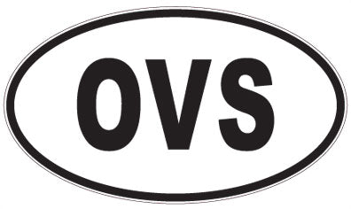 OVS - 3 Letter Initials Oval Sticker