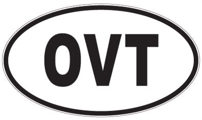 OVT - 3 Letter Initials Oval Sticker