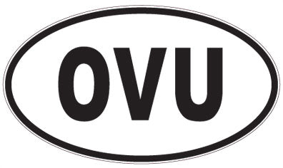 OVU - 3 Letter Initials Oval Sticker