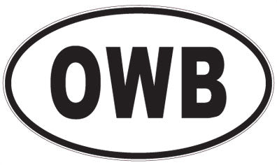 OWB - 3 Letter Initials Oval Sticker