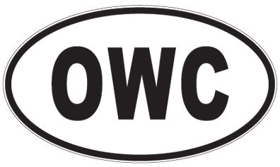 OWC - 3 Letter Initials Oval Sticker