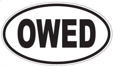 OWED - Oval Sticker