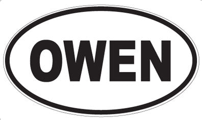 OWEN - Oval Sticker