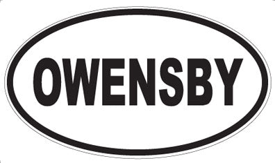 OWENSBY - Oval Sticker