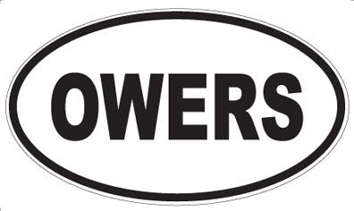 OWERS - Oval Sticker
