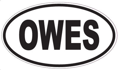 OWES - Oval Sticker