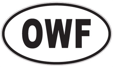 OWF - 3 Letter Initials Oval Sticker