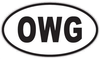 OWG - 3 Letter Initials Oval Sticker