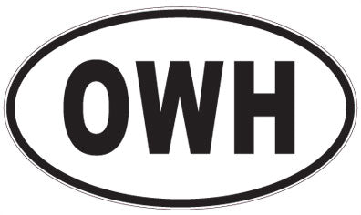 OWH - 3 Letter Initials Oval Sticker